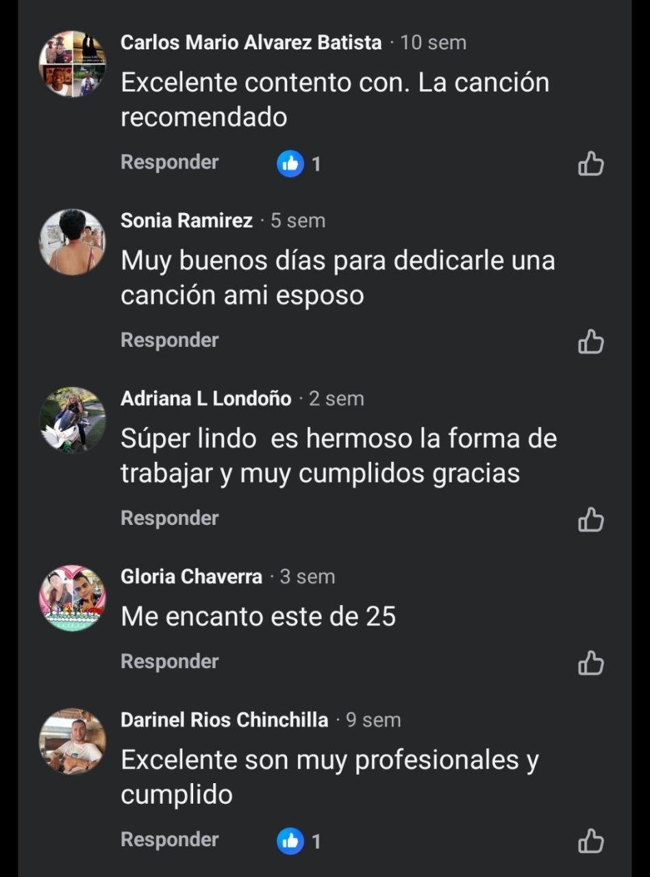Canción personalizada entregada